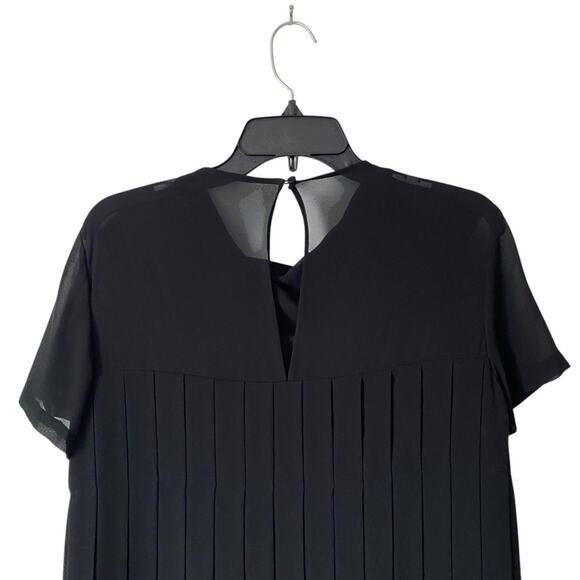 COS Draped Neck Black Pleated Midi Dress size 6 - Picture 7 of 12